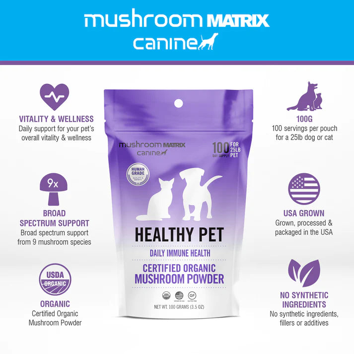 Mushroom Matrix Healthy Pet Matrix - Daily Immune Health for Dogs & Cats
