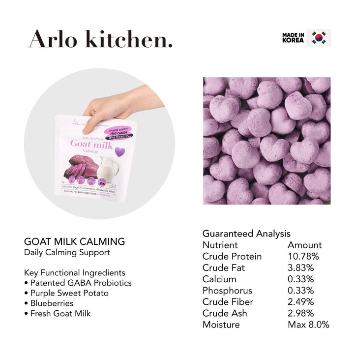 [ NEW! ] Arlo Kitchen Goat Milk Functional Treats - Premium Fresh Goat Milk Functional Freeze Dried Snacks for Dogs & Cats