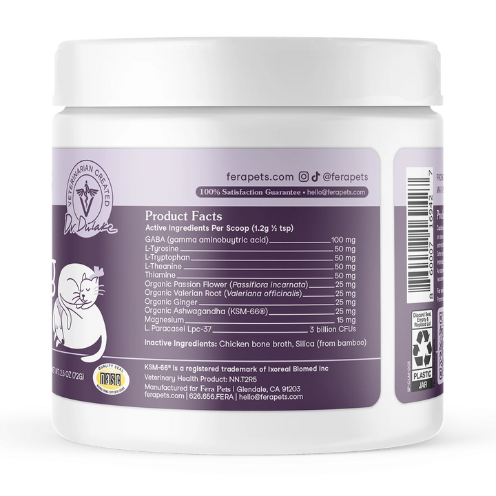 Fera Pets Calming Support for Dogs and Cats (72g)