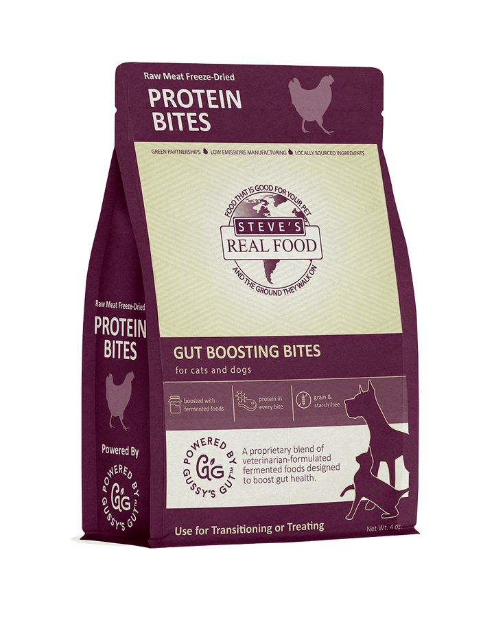 Steve's Real Food Protein Bites - Freeze Dried Chicken Treats For Dog and Cats - 4oz (113.4g)