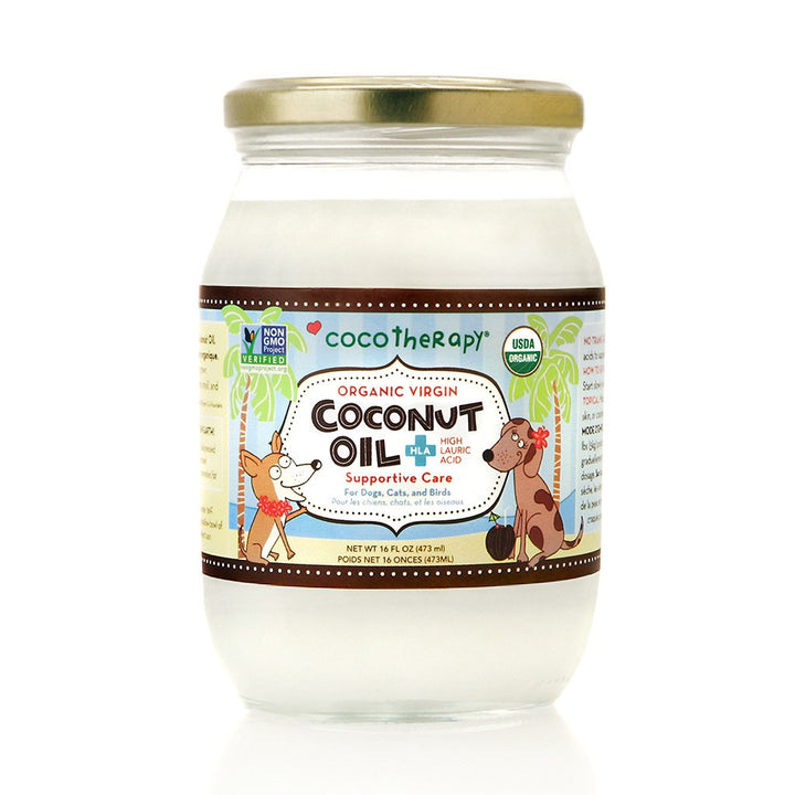 CocoTherapy® Virgin Coconut Oil - USDA Certified Organic Coconut Oil for dogs, cats, & birds