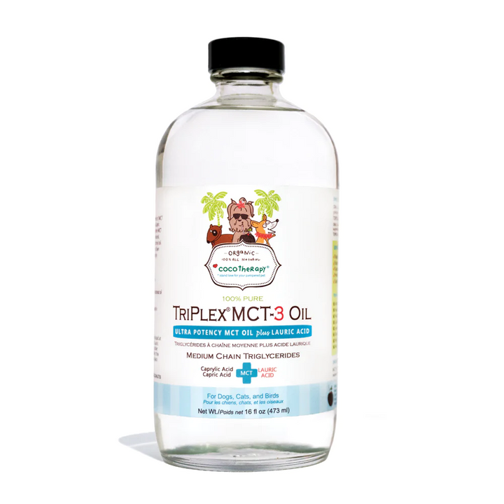 CocoTherapy® TriPlex™ MCT-3 Oil ( 8 oz / 16 oz ) - MCT Oil for dogs, cats, and birds