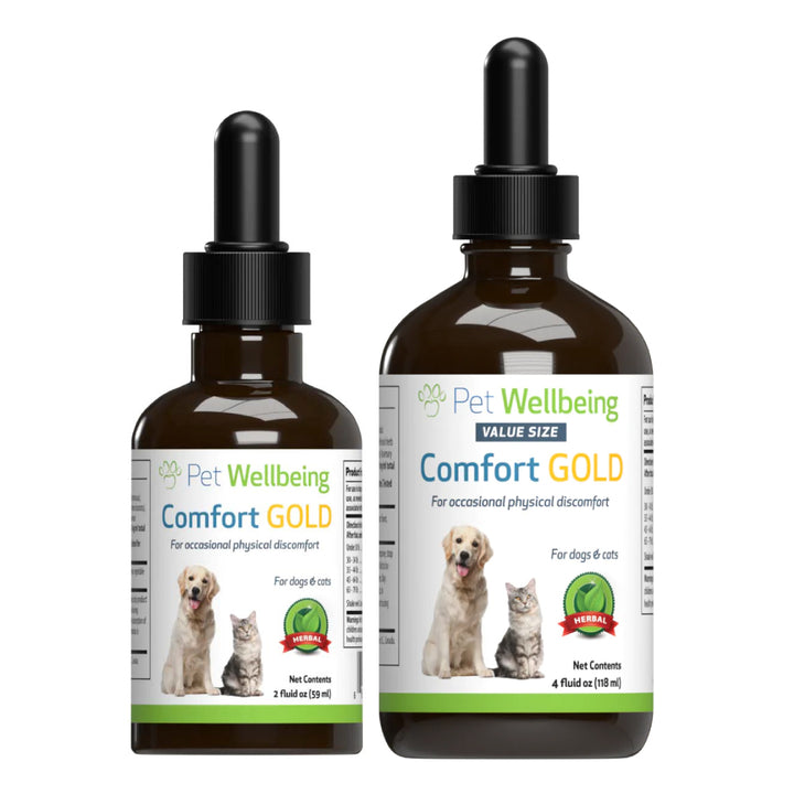 Pet Wellbeing - Comfort Gold - for Occasional Physical Discomfort in Cats & Dogs (2fl oz / 59ml)