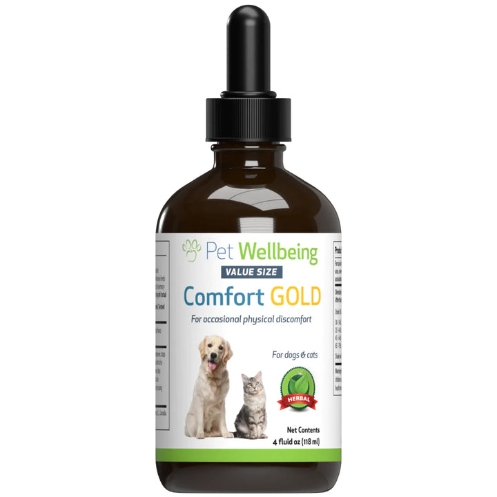 Pet Wellbeing - Comfort Gold - for Occasional Physical Discomfort in Cats & Dogs (2fl oz / 59ml)