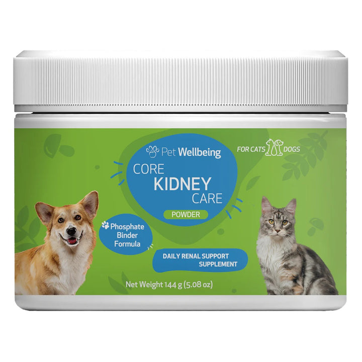 Pet Wellbeing Core Kidney Care (144g) - Daily Phosphate Binder for Cats & Dogs