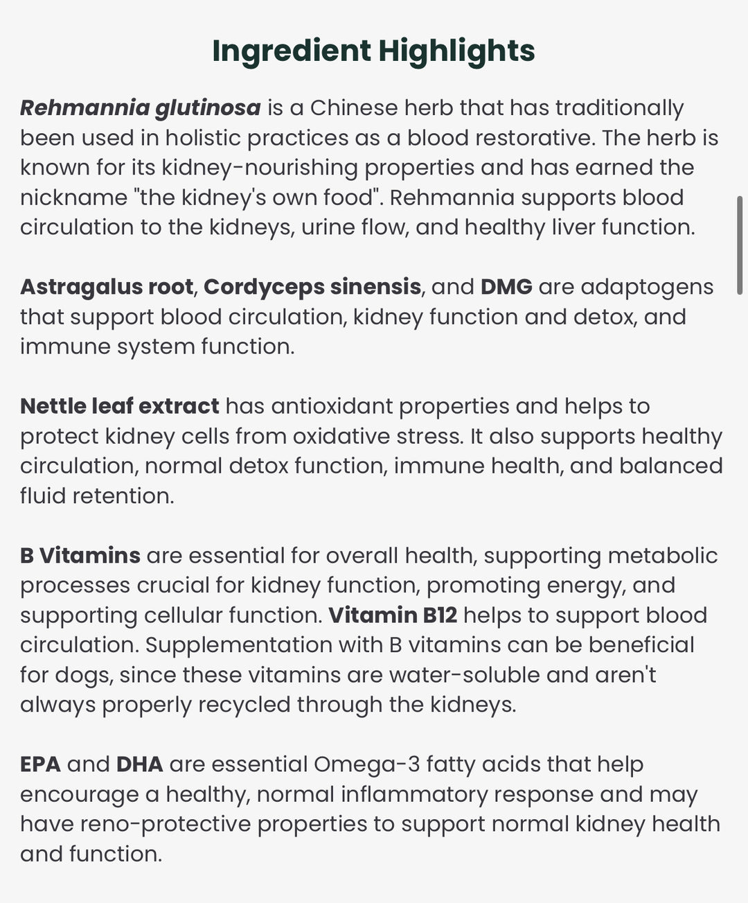 VetriScience Kidney Health, formally Renal Essentials Kidney Supplement for Dogs (60 Chewable Tablets)