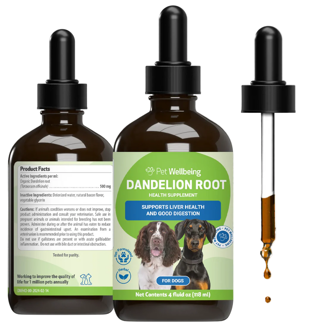 Pet Wellbeing - Dandelion Root - Digestive & Liver Support for Dogs