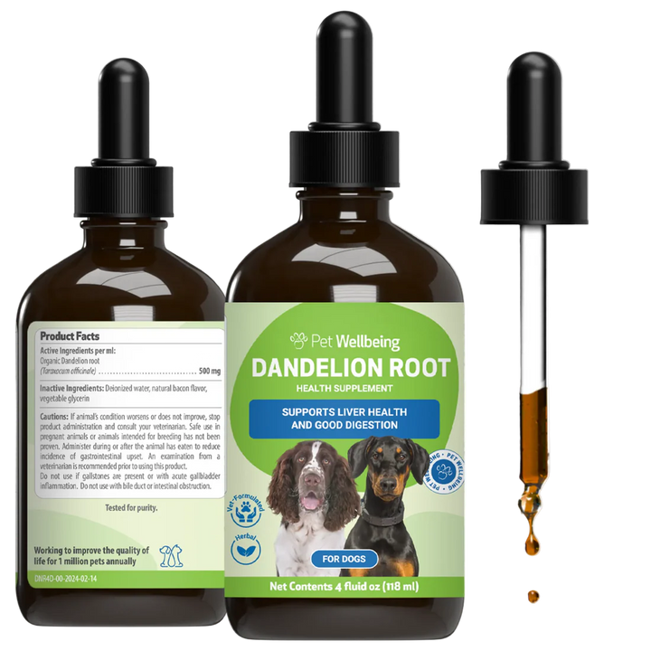 Pet Wellbeing - Dandelion Root - Digestive & Liver Support for Dogs