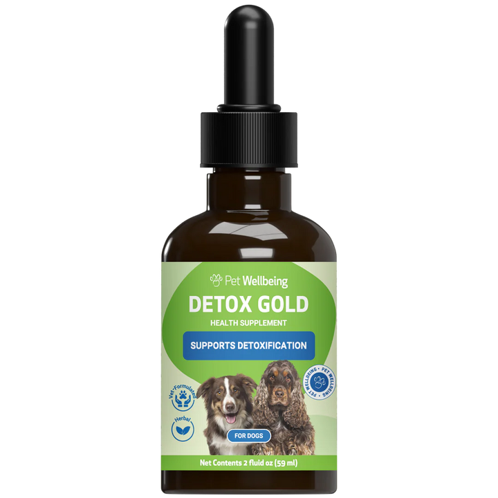 Pet Wellbeing - Detox Gold for Cats & Dogs - Gentle Detoxification & Elimination (59ml / 118ml)