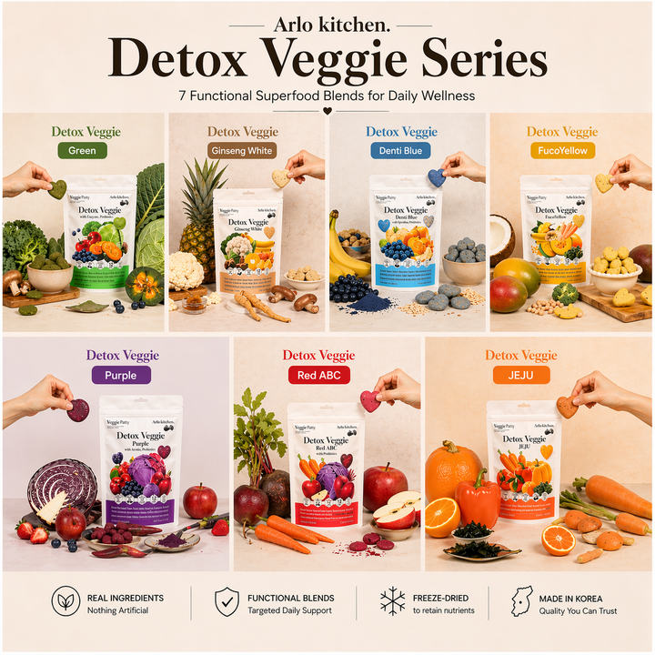 Arlo Kitchen (Korea) Detox Veggie for Dogs, 15 pcs - Detox Veggie, Purple, Yellow, White, Red, JEJU, Blue