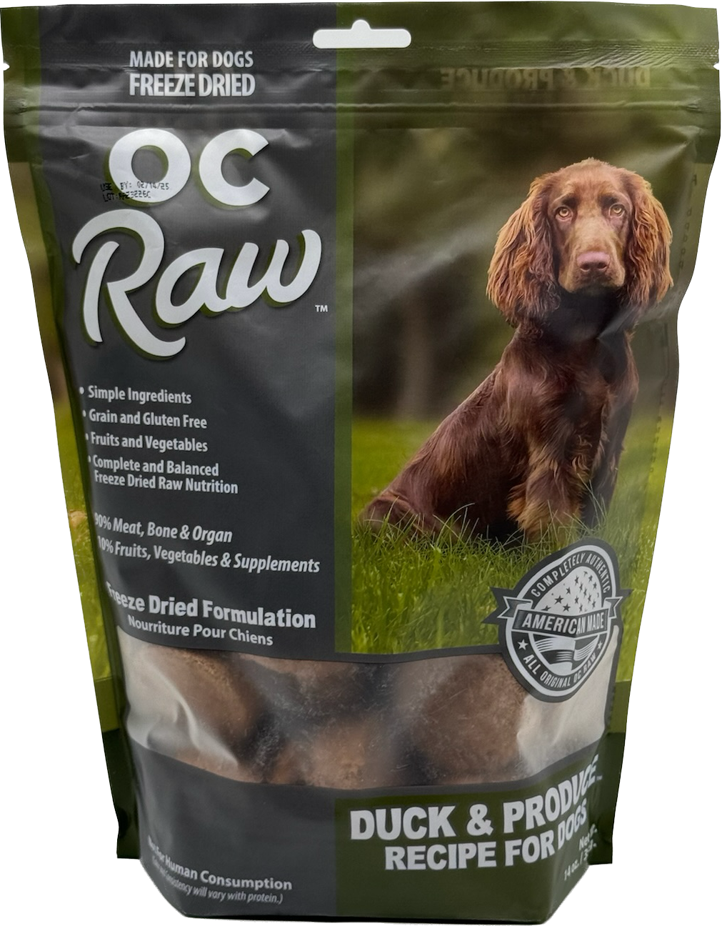 OC Raw - Freeze Dried Raw - Duck & Produce Sliders (14 oz - 396g)