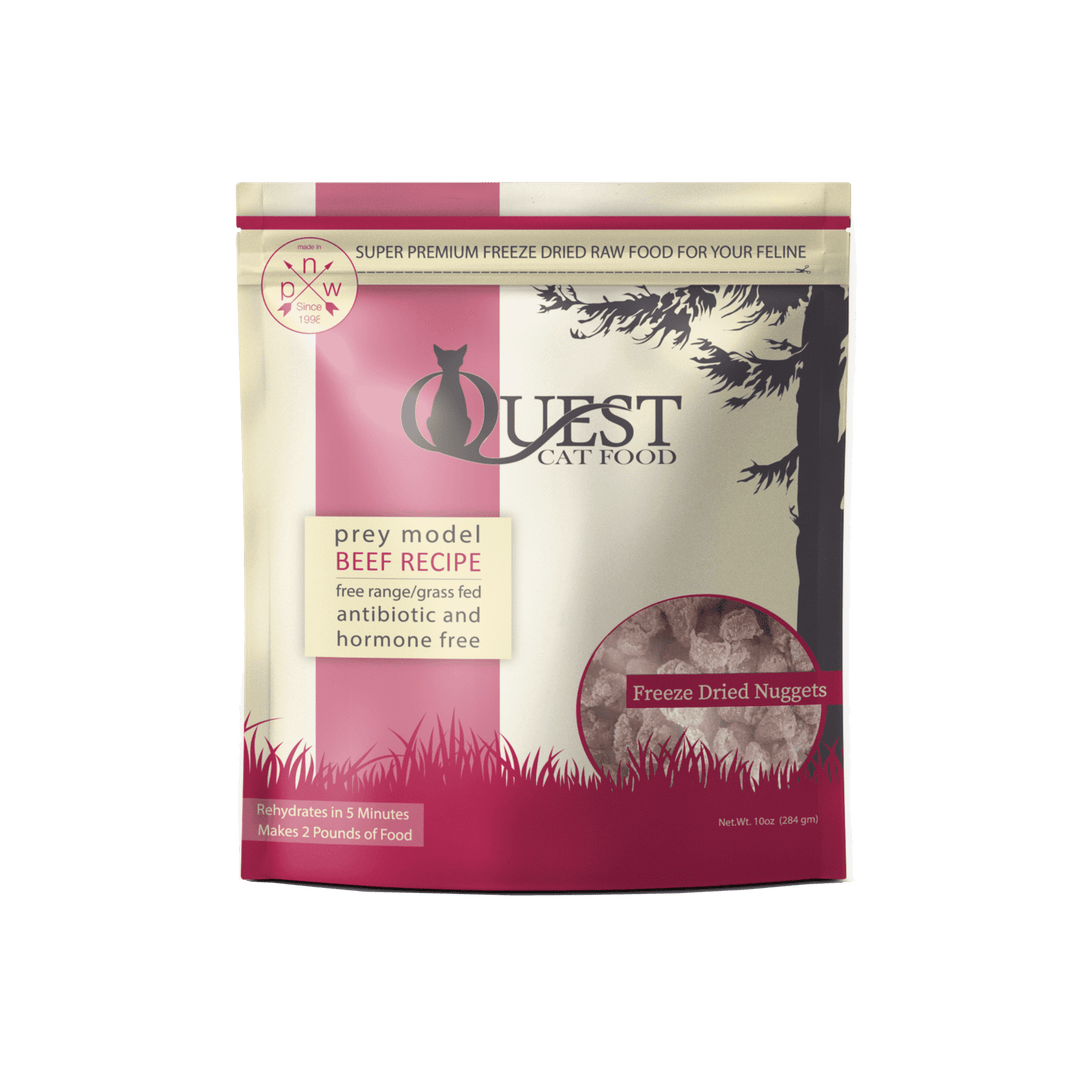 Quest Freeze-Dried Raw Cat Food Beef Prey Model Diet (10 oz