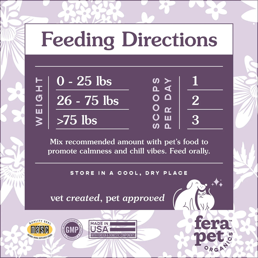 Fera Pet Organics - Calming Support for Dogs and Cats (72g)