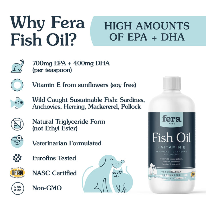 Fera Pets Fish Oil for Dogs and Cats (236.5ml / 473ml)