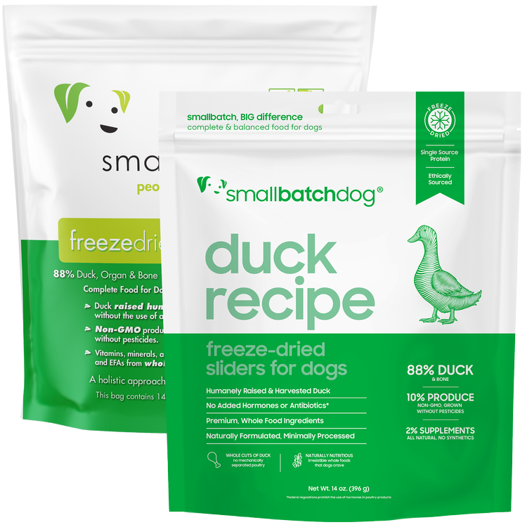 Smallbatch - Sliders Freeze Dried Raw Meals - Duck (14 oz - 396.9g)