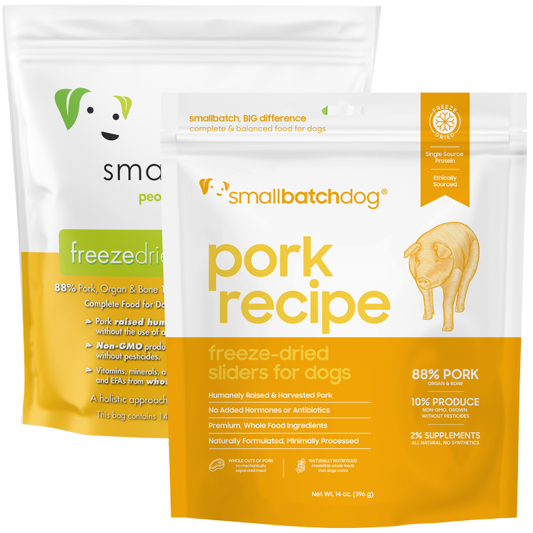 Smallbatch - Sliders Freeze Dried Raw Meals - Pork (14 oz - 396.9g)