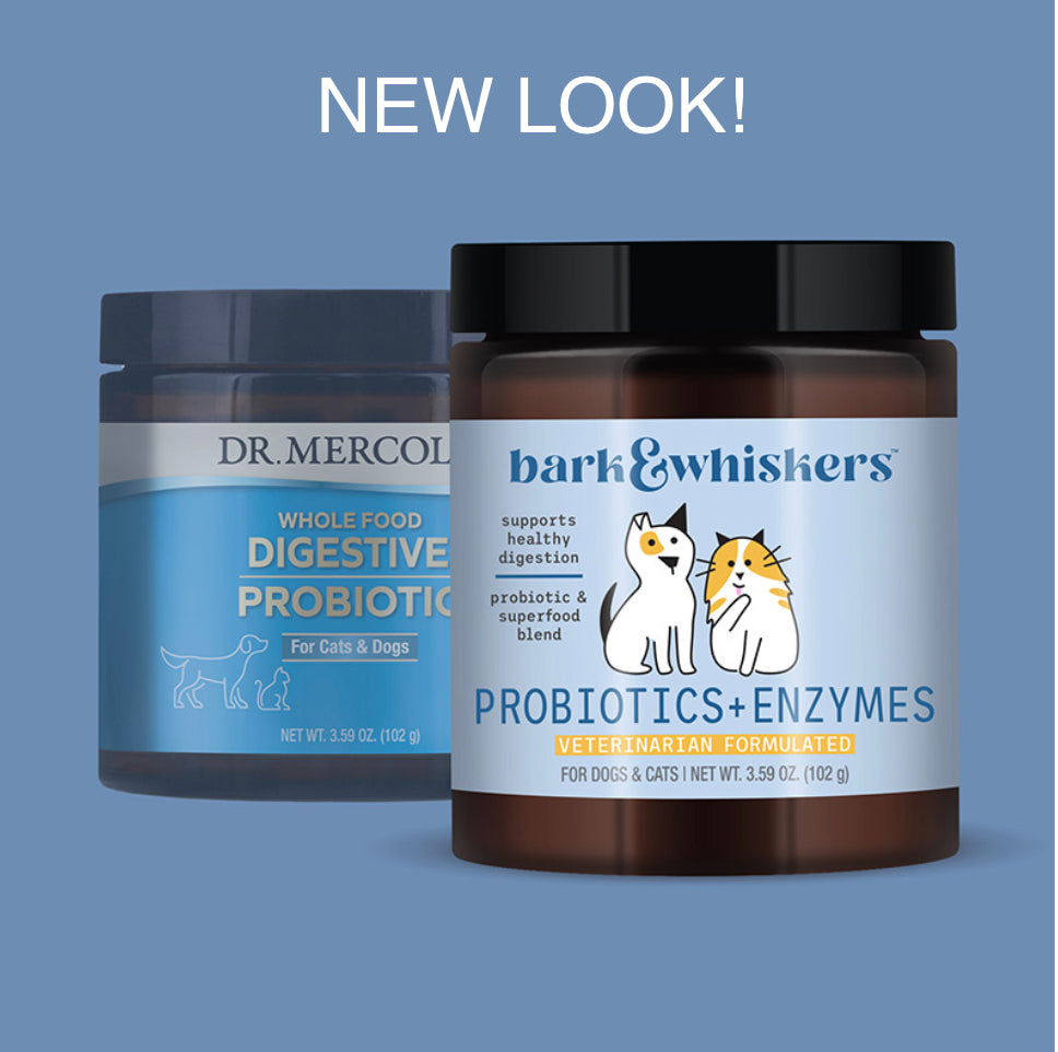 Dr. Mercola | Bark & Whiskers™ Probiotics + Enzymes, previously Whole Food Digestive Probiotic for Cats & Dogs (102g)