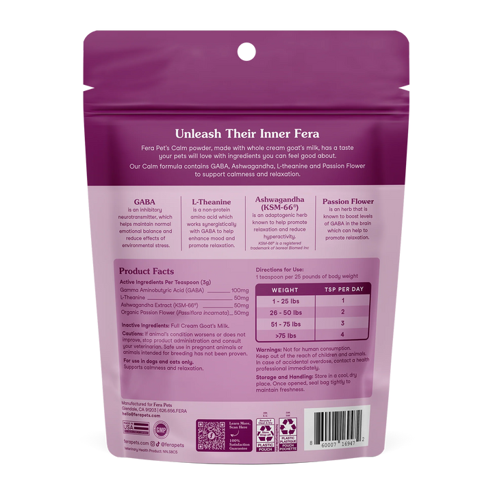 Fera Pets Calm Goat Milk Topper (180g)