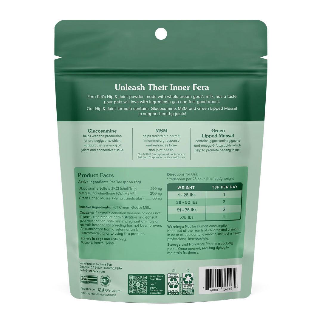 Fera Pets Hip + Joint Goat Milk Topper (180g)