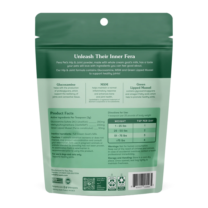 Fera Pets Hip + Joint Goat Milk Topper (180g)