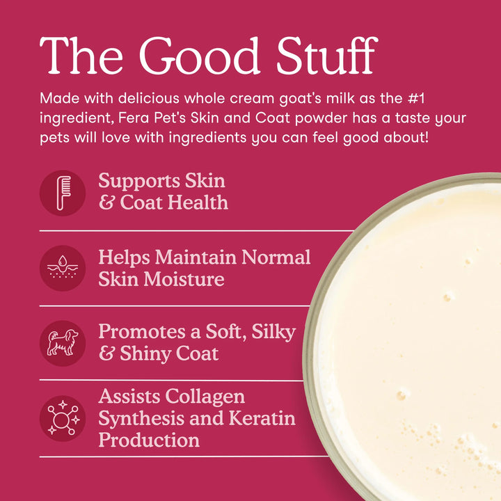 Fera Pets Skin + Coat Goat Milk Topper (180g)