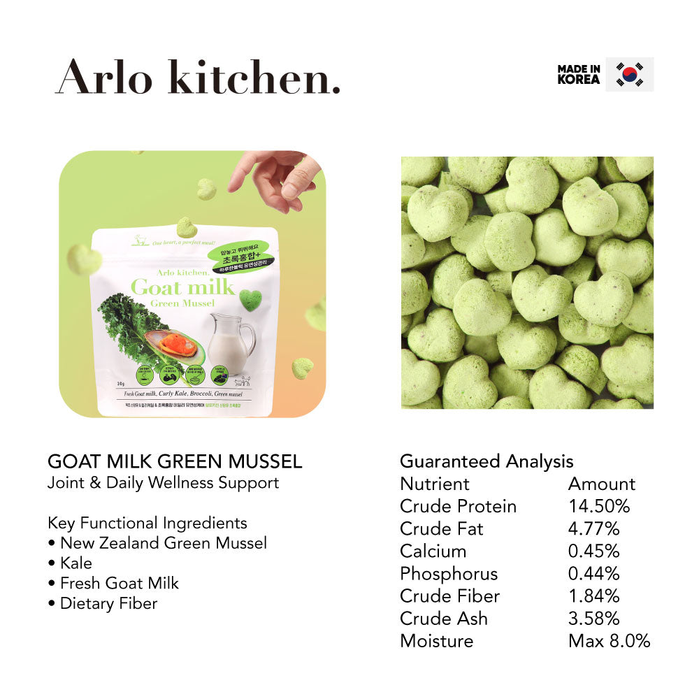 [ NEW! ] Arlo Kitchen Goat Milk Functional Treats - Premium Fresh Goat Milk Functional Freeze Dried Snacks for Dogs & Cats