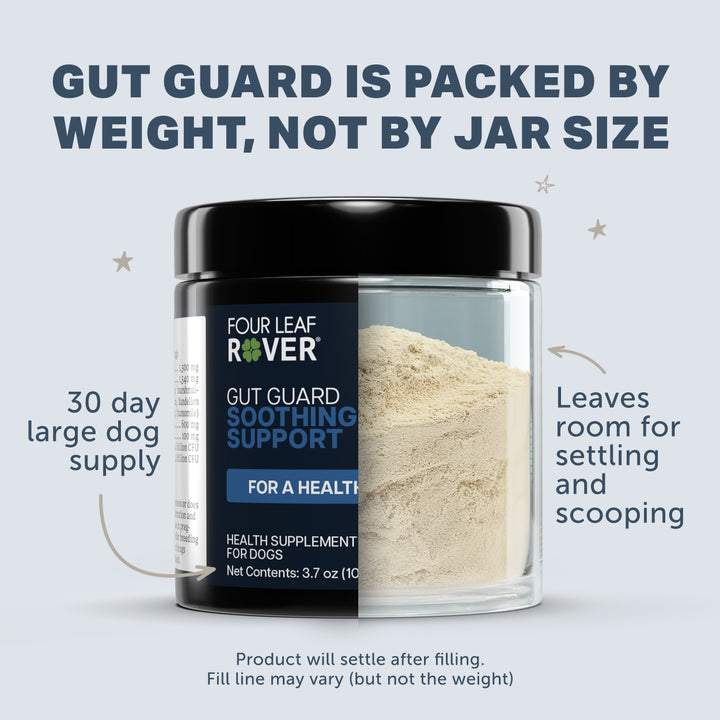 Four Leaf Rover GUT GUARD for Dogs (106g) . Soothing Gut Support for a Healthy Gut Lining