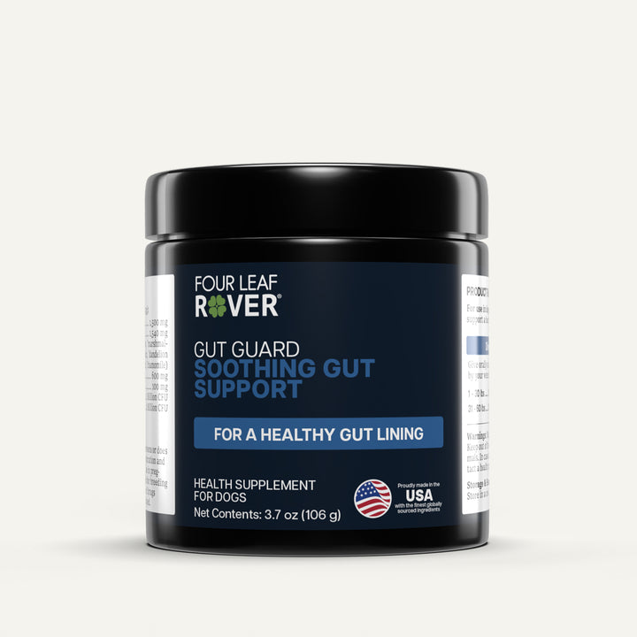 Four Leaf Rover GUT GUARD for Dogs (106g) . Soothing Gut Support for a Healthy Gut Lining