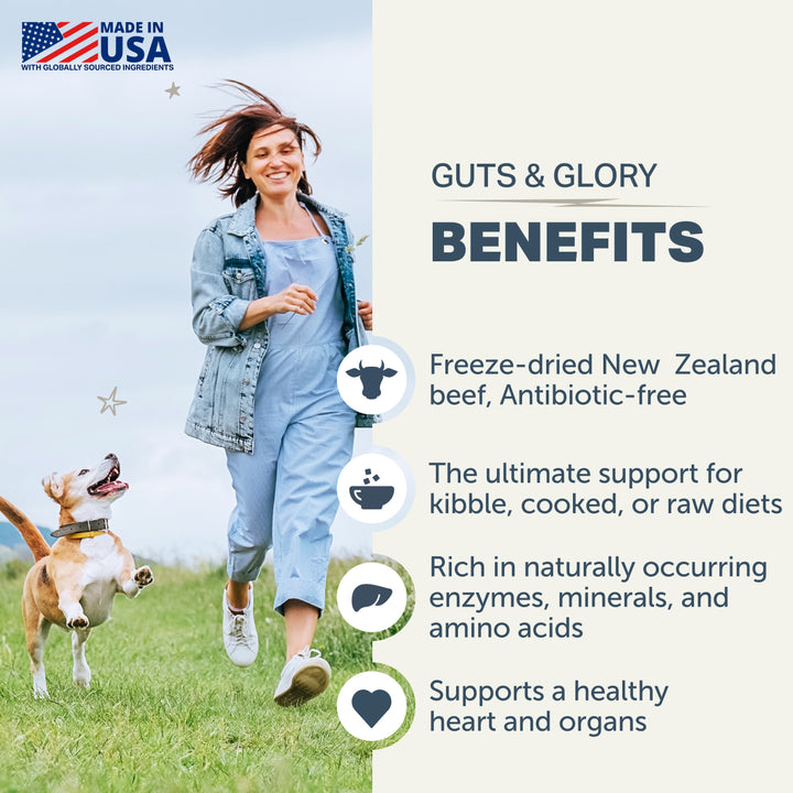 Four Leaf Rover GUTS & GLORY Organs for Dogs (37.4g). Species Appropriate Nutrition