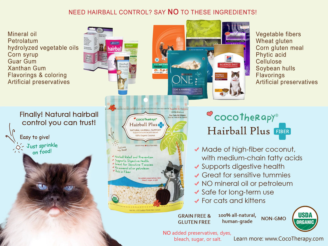 CocoTherapy® Organic Hairball Plus (198g) - Hairball management for cats & kittens