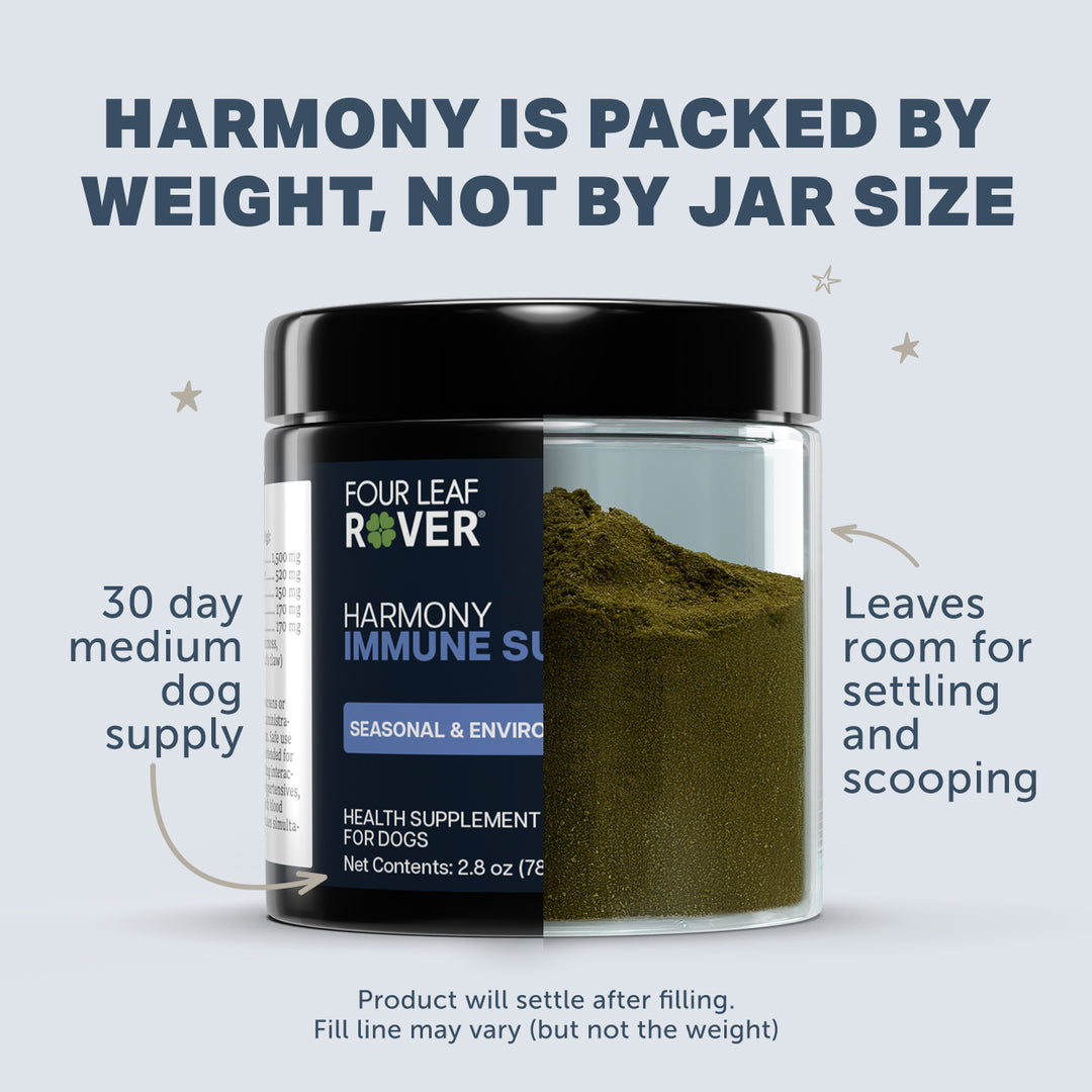 Four Leaf Rover HARMONY - Immune Support for Dogs (78.3g). Seasonal and Environmental Allergies