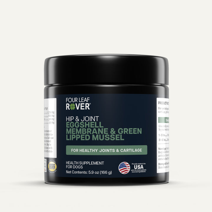 Four Leaf Rover HIP & JOINT. Eggshell Membrane and Green Lipped Mussel (83.1g/166g)