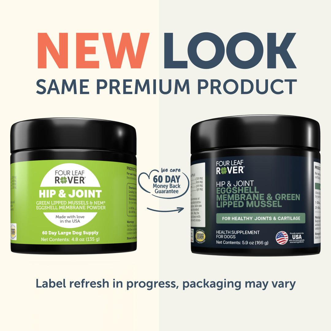 Four Leaf Rover Green Eggs - now rebranded to Hip & Joint - Natural Joint Support (63g / 135g)