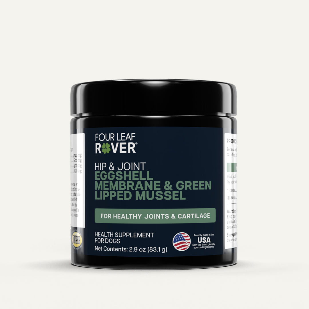 Four Leaf Rover HIP & JOINT. Eggshell Membrane and Green Lipped Mussel (83.1g/166g)