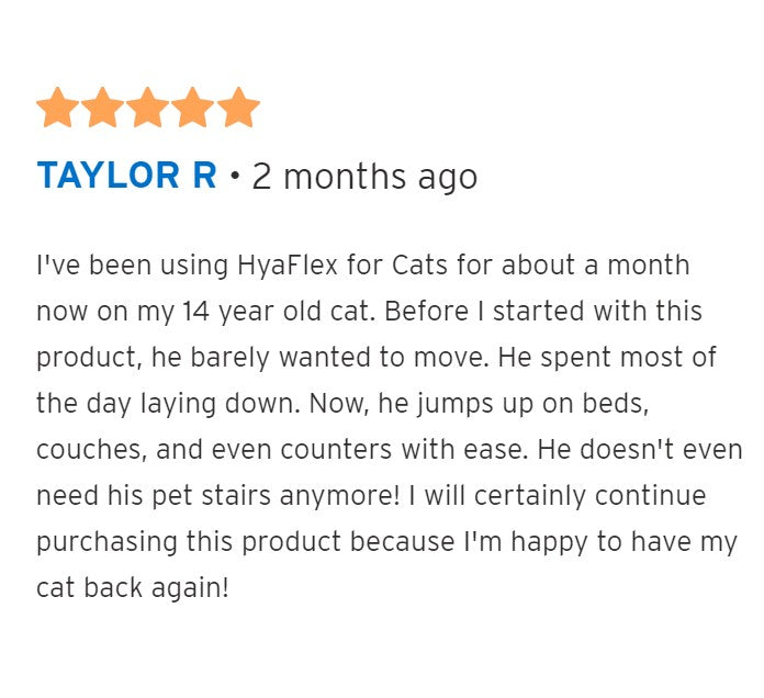 Hyalogic HyaFlex for Cats - Overall Joint, Skin and Eye Health (30 ml)