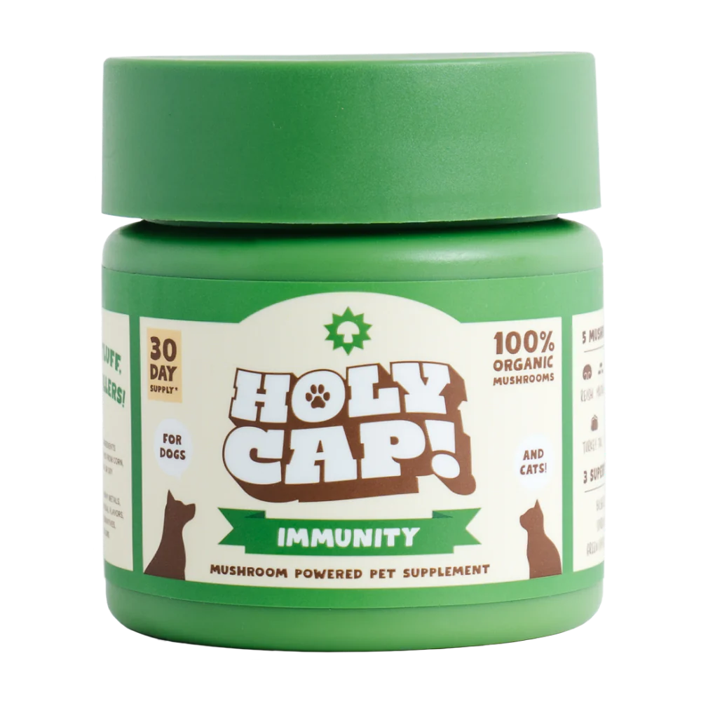Holy Cap!  Mushroom Powdered Supplement - Immunity for Cats & Dogs (60g)