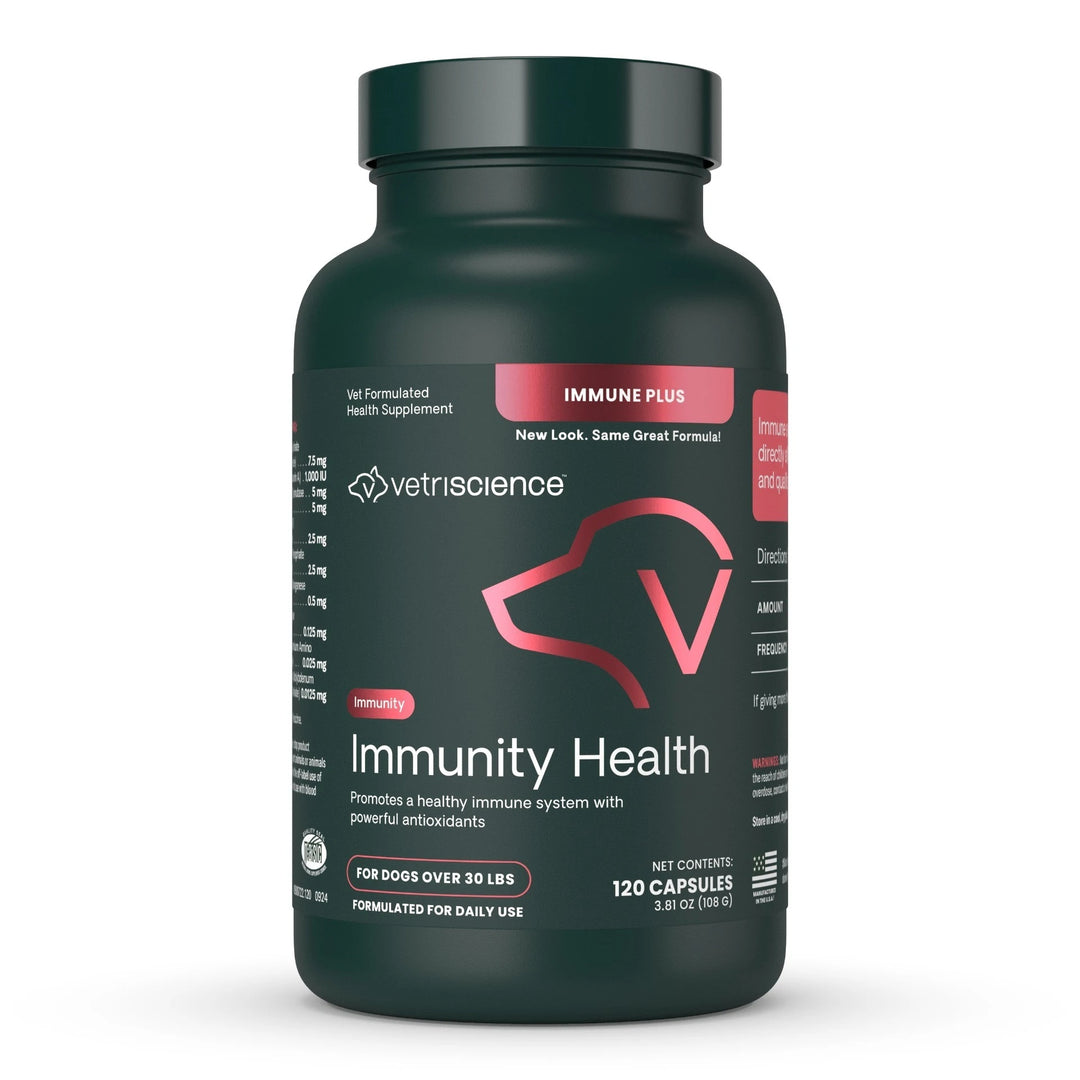 [NEW LOOK!] VetriScience Immunity Health for Medium & Large Dogs, formally known as Immune Plus - Immunity Support for Dogs (120 capsules)