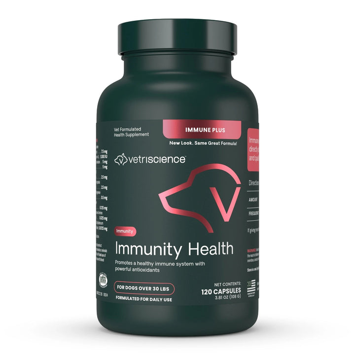 [NEW LOOK!] VetriScience Immunity Health for Medium & Large Dogs, formally known as Immune Plus - Immunity Support for Dogs (120 capsules)