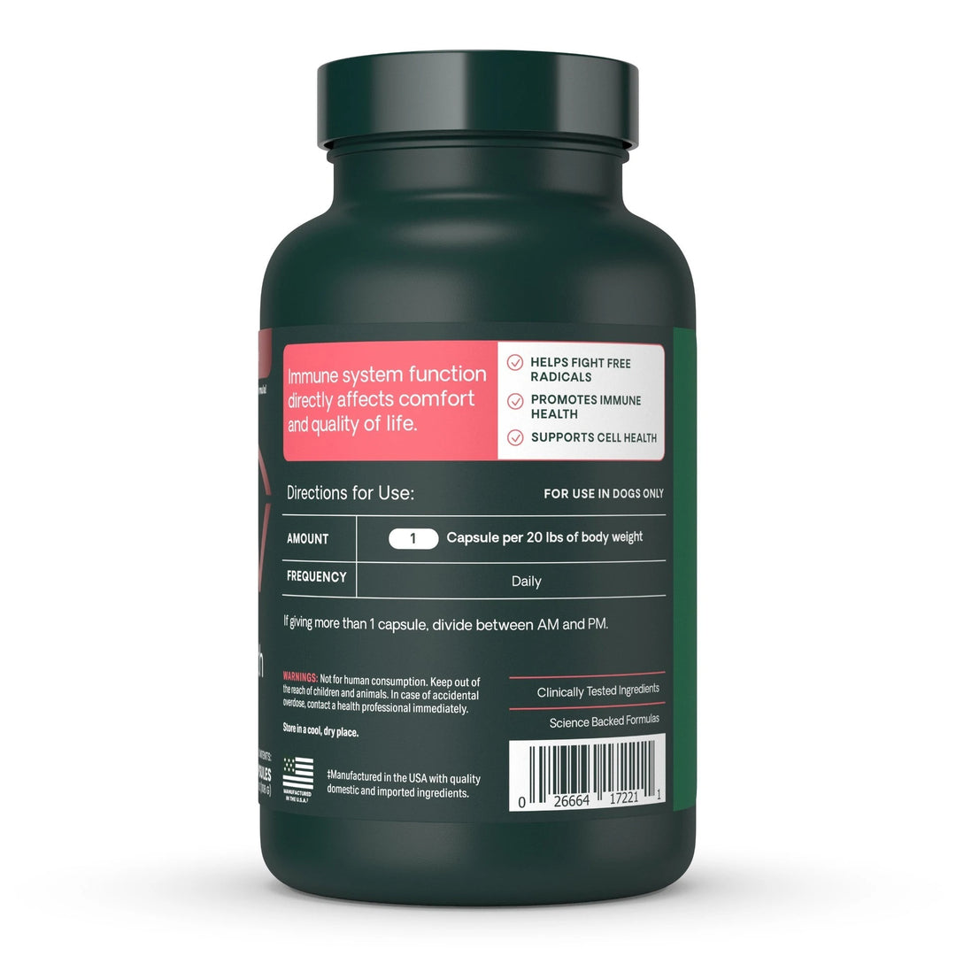 [NEW LOOK!] VetriScience Immunity Health for Medium & Large Dogs, formally known as Immune Plus - Immunity Support for Dogs (120 capsules)