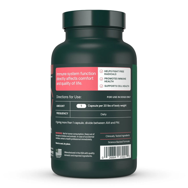 [NEW LOOK!] VetriScience Immunity Health for Medium & Large Dogs, formally known as Immune Plus - Immunity Support for Dogs (120 capsules)