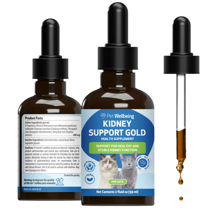 Pet Wellbeing - Kidney Support Gold - for Cats & Dogs Kidney Function