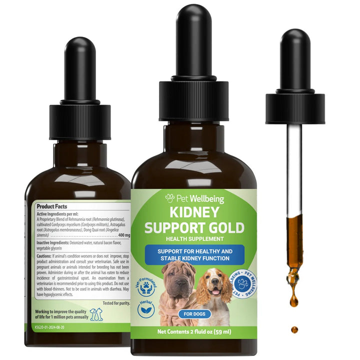 Pet Wellbeing - Kidney Support Gold - for Cats & Dogs Kidney Function