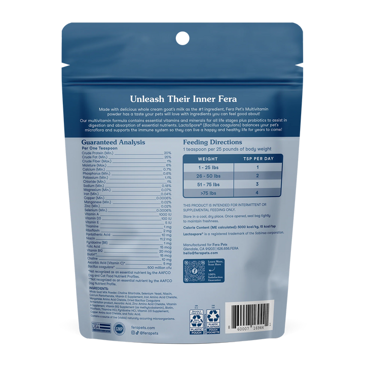 Fera Pets Multivitamin Goat Milk Topper (180g)