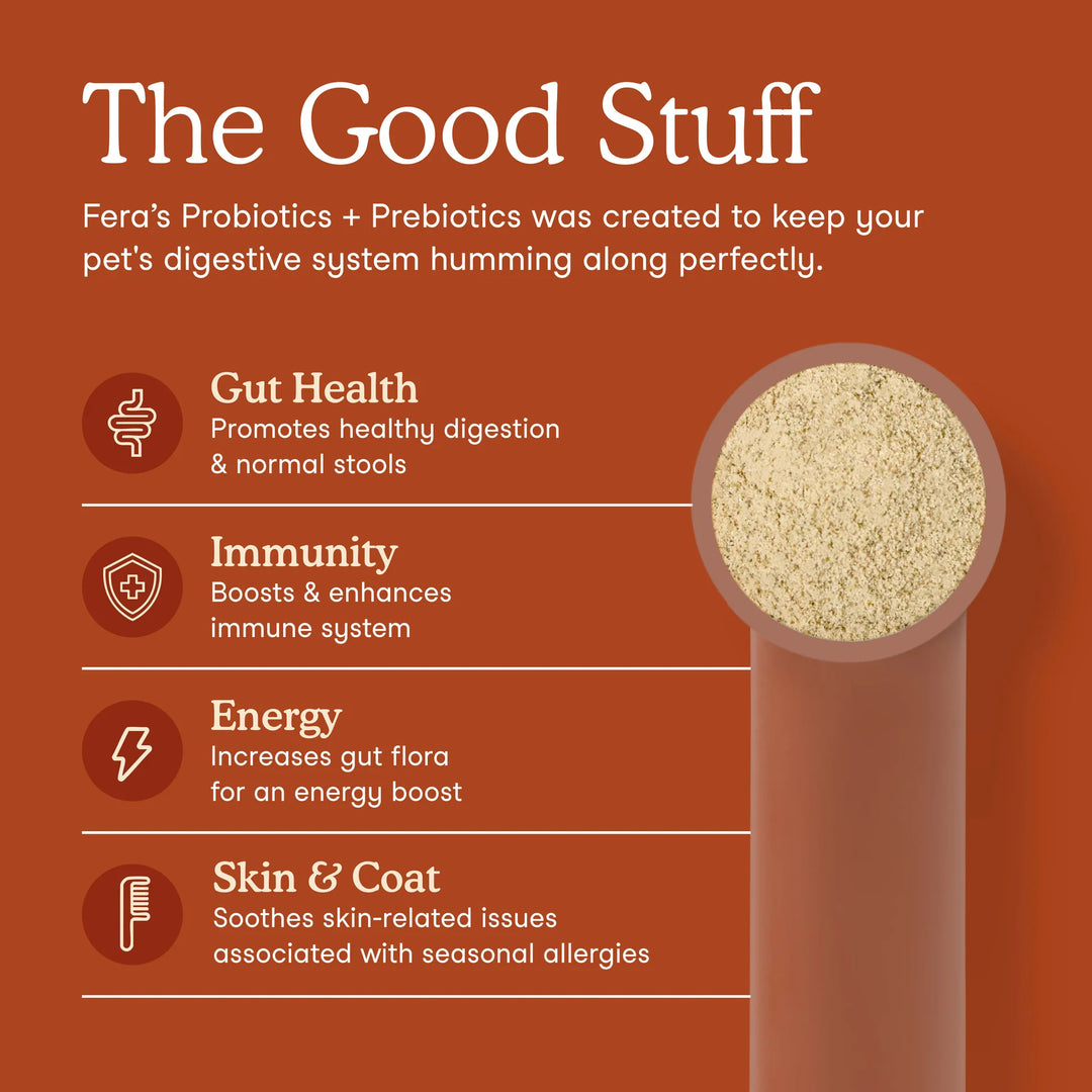 Fera Pets Probiotics with Prebiotics USDA Organic (72g)