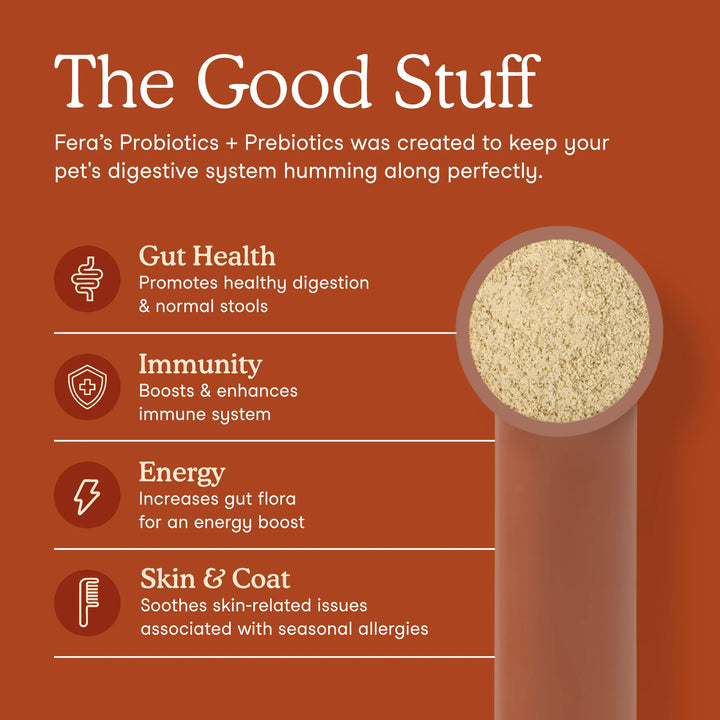 Fera Pets Probiotics with Prebiotics USDA Organic (72g)