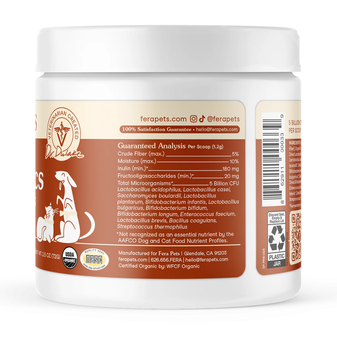Fera Pets Probiotics with Prebiotics USDA Organic (72g)