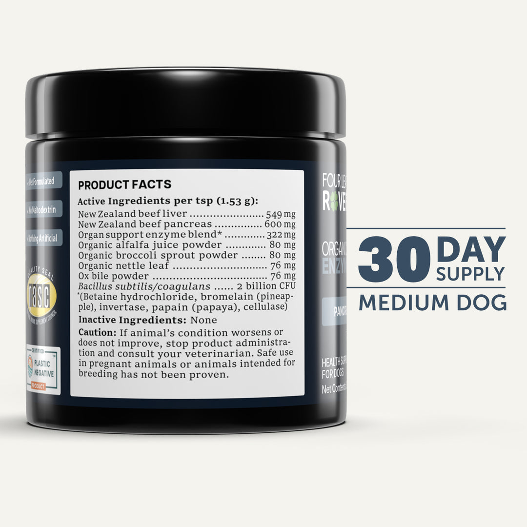 Four Leaf Rover ORGAN CARE (Digest) ENZYME SUPPORT (46g). Pancreas and organ support