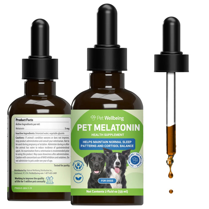 Pet Wellbeing - Pet Melatonin for Cats & Dogs - Support for dog Cushing's disease or anxiety
