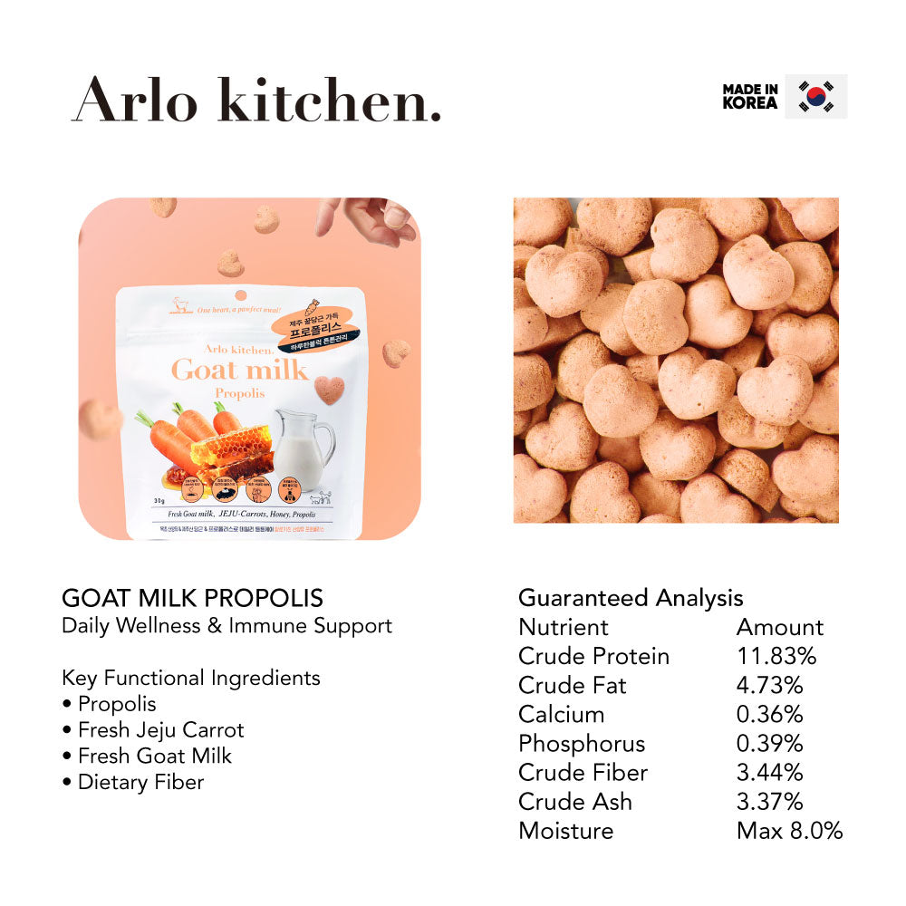 [ NEW! ] Arlo Kitchen Goat Milk Functional Treats - Premium Fresh Goat Milk Functional Freeze Dried Snacks for Dogs & Cats
