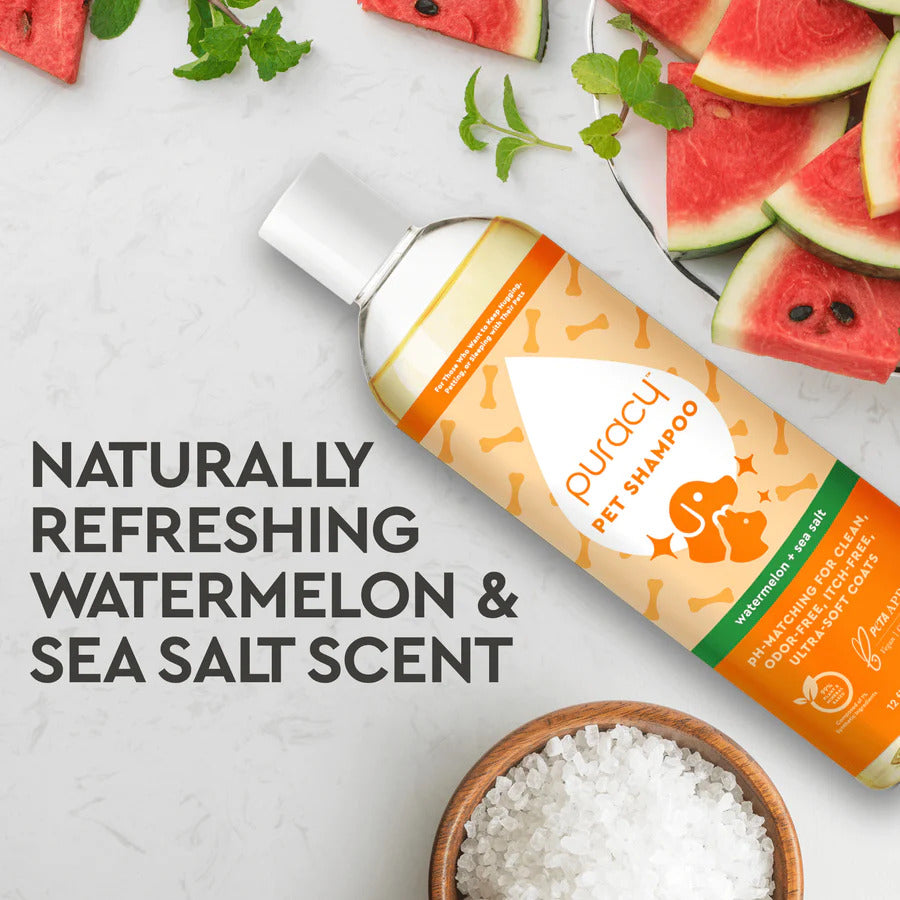 Puracy Pet Shampoo - Watermelon + Sea Salt (355ml) / Orange and Aloe (473ml)